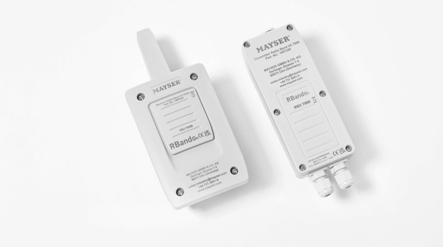 Universal radio transmission system for safety edges Mayser GmbH & Co KG